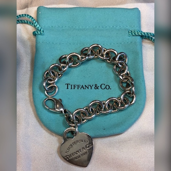 Tiffany RTT Heart Tag Bracelet 925 EUC - Picture 3 of 15